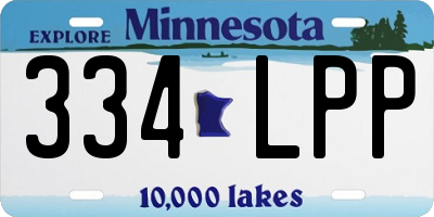 MN license plate 334LPP