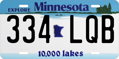 MN license plate 334LQB
