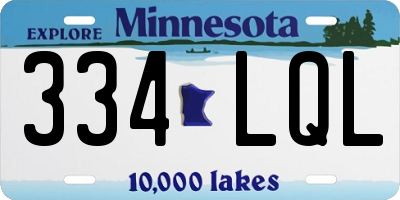 MN license plate 334LQL