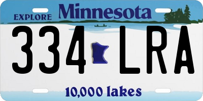 MN license plate 334LRA