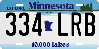 MN license plate 334LRB