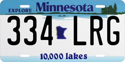 MN license plate 334LRG