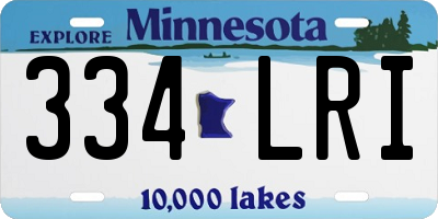 MN license plate 334LRI