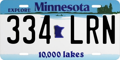 MN license plate 334LRN