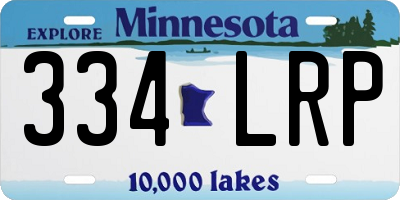MN license plate 334LRP