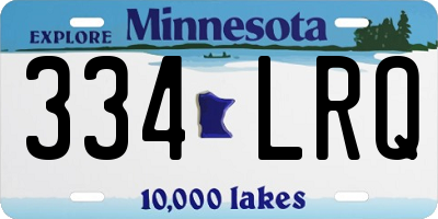 MN license plate 334LRQ