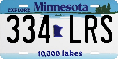 MN license plate 334LRS