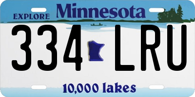 MN license plate 334LRU