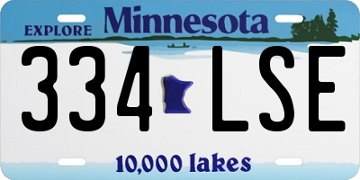 MN license plate 334LSE
