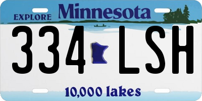 MN license plate 334LSH