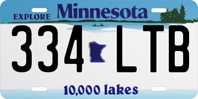 MN license plate 334LTB