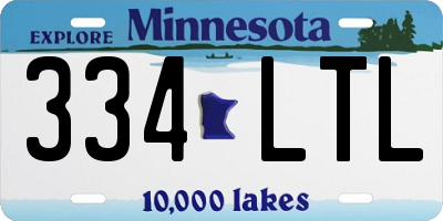 MN license plate 334LTL