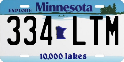 MN license plate 334LTM