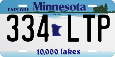 MN license plate 334LTP