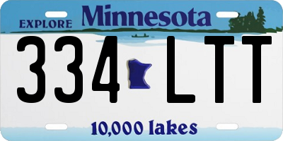 MN license plate 334LTT