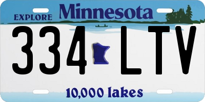 MN license plate 334LTV