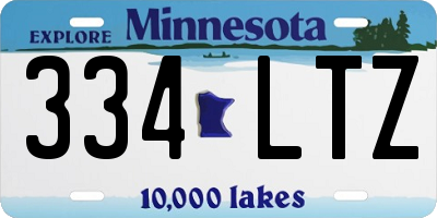 MN license plate 334LTZ