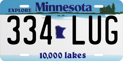 MN license plate 334LUG