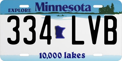MN license plate 334LVB
