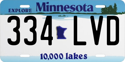 MN license plate 334LVD