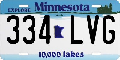 MN license plate 334LVG
