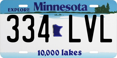 MN license plate 334LVL