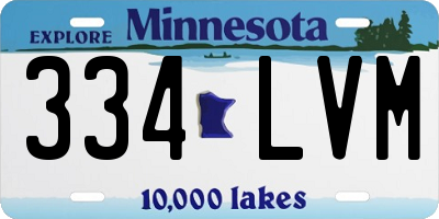 MN license plate 334LVM