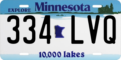 MN license plate 334LVQ