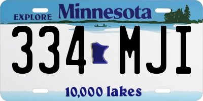 MN license plate 334MJI