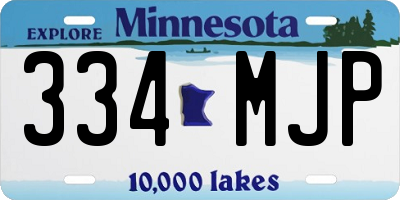 MN license plate 334MJP