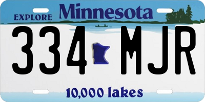 MN license plate 334MJR
