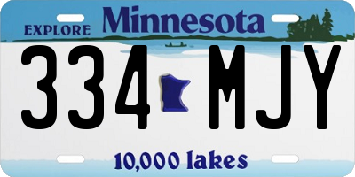 MN license plate 334MJY