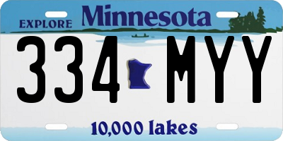 MN license plate 334MYY
