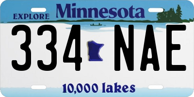 MN license plate 334NAE