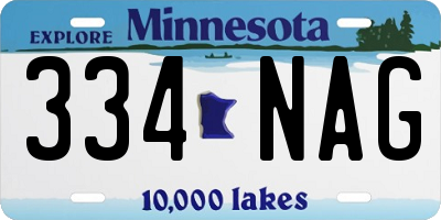 MN license plate 334NAG
