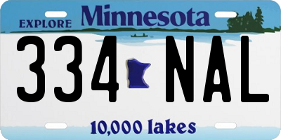 MN license plate 334NAL