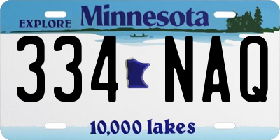 MN license plate 334NAQ