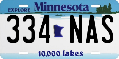 MN license plate 334NAS