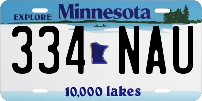 MN license plate 334NAU