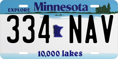 MN license plate 334NAV