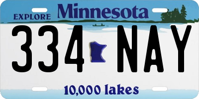 MN license plate 334NAY