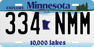 MN license plate 334NMM