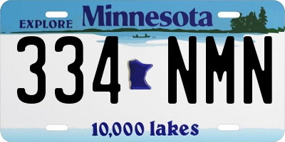MN license plate 334NMN