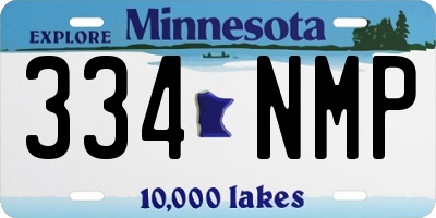 MN license plate 334NMP