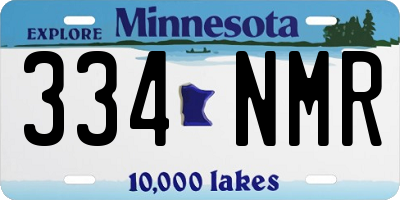 MN license plate 334NMR