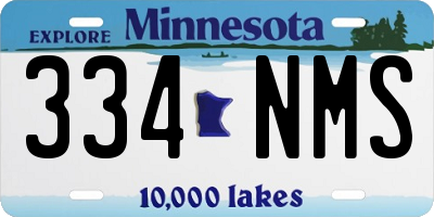 MN license plate 334NMS