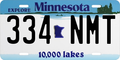 MN license plate 334NMT
