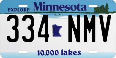 MN license plate 334NMV