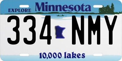 MN license plate 334NMY