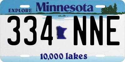MN license plate 334NNE